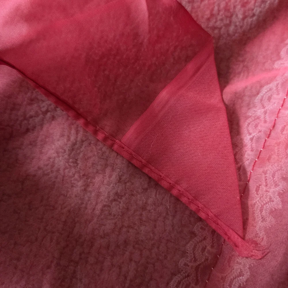 Vintage Red Sheer Hostess Apron – Retro Kitchen Glam With Floral Pocket